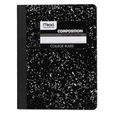 Mead® Square Deal Composition Book, Medium/College Rule, Black Cover, 9.75 x 7.5, 100 Sheets