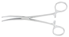 Hemostatic Forceps Miltex® Rochester-Pean 6-1/4 Inch Length OR Grade German Stainless Steel NonSterile Ratchet Lock Finger Ring Handle Curved Serrated Tip