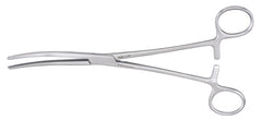 Hemostatic Forceps Miltex® Rochester-Pean 9 Inch Length OR Grade German Stainless Steel NonSterile Ratchet Lock Finger Ring Handle Curved Serrated Tip