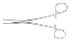 Hemostatic Forceps Miltex® Rochester-Ochsner 6-1/4 Inch Length OR Grade German Stainless Steel NonSterile Ratchet Lock Finger Ring Handle Straight Serrated Tips with 1 X 2 Teeth