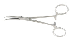 Miltex Hemostatic Forceps Miltex® Crile 5-1/2 Inch Length OR Grade German Stainless Steel NonSterile Ratchet Lock Finger Ring Handle Curved Serrated Tip - M-250282-2830 - Each