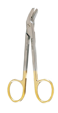 Miltex Wire Cutting Scissors Miltex® Carb-N-Sert® 4-3/4 Inch Length OR Grade German Stainless Steel / Tungsten Carbide NonSterile Finger Ring Handle Angled Blade Blunt Tip / Blunt Tip - M-250340-4377 - Each