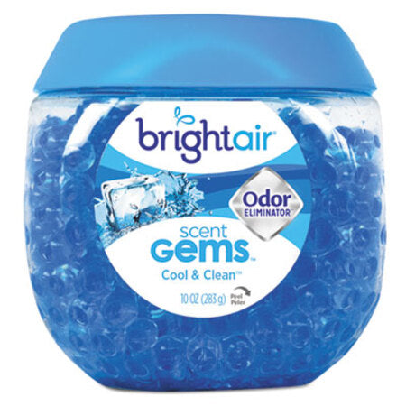 BRIGHT Air® Scent Gems Odor Eliminator, Cool and Clean, Blue, 10 oz Gel