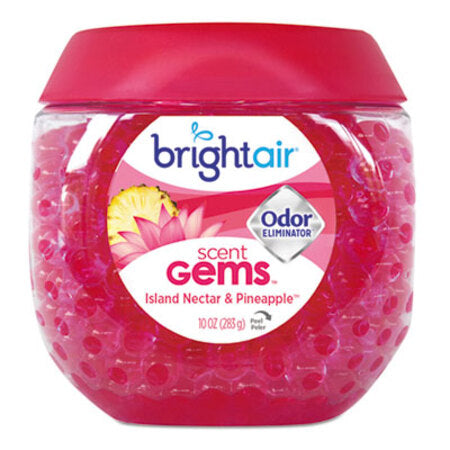 BRIGHT Air® Scent Gems Odor Eliminator, Island Nectar and Pineapple, Pink, 10 oz Gel