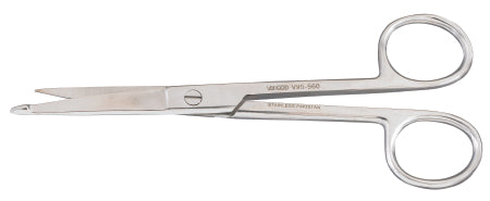 Bandage Scissors Vantage® Knowles 5-1/2 Inch Length Office Grade Stainless Steel Finger Ring Handle Angled Blade Blunt Tip / Blunt Tip