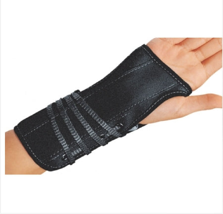 DJO Wrist Brace ProCare® Aluminum / Flannel / Suede Right Hand Black Large