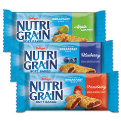 s® Nutri-Grain Soft Baked Breakfast Bars, Asstd: Apple, Blueberry, Strawberry, 1.3 oz Bar, 48/Carton