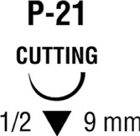 Suture with Needle Monosof~Dermalon Nonabsorbable Uncoated Black Suture Monofilament Nylon Size 4 - 0 18 Inch Suture 1-Needle 11 mm Length 3/8 Circle Conventional Cutting Needle