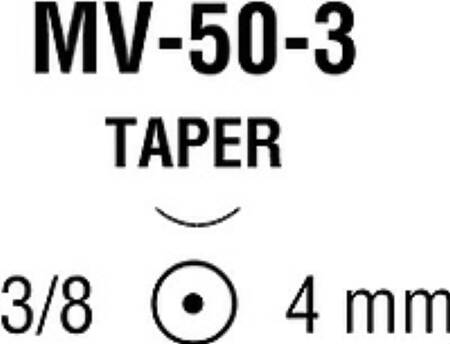 Suture with Needle Monosof~Dermalon Nonabsorbable Uncoated Black Suture Monofilament Nylon Size 11 - 0 5 Inch Suture 1-Needle 4 mm Length 3/8 Circle Taper Point Needle