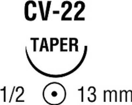 Covidien Suture with Needle Polysorb™ Absorbable Coated Undyed Suture Braided Polyester Size 4 - 0 30 Inch Suture 1-Needle 13 mm Length 1/2 Circle Taper Point Needle