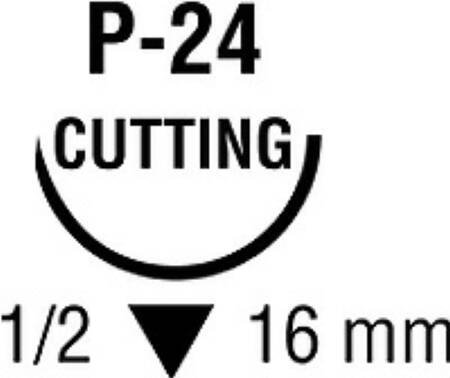 Suture with Needle Novafil Nonabsorbable Uncoated Clear Suture Monofilament Polybutester Size 4 - 0 18 Inch Suture 1-Needle 16 mm Length 1/2 Circle Reverse Cutting Needle