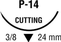 Suture with Needle Maxon Absorbable Uncoated Clear Suture Monofilament Polyglyconate Size 3 - 0 18 Inch Suture 1-Needle 24 mm Length 3/8 Circle Reverse Cutting Needle