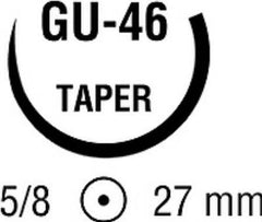 Suture with Needle Absorbable Uncoated Undyed Suture Chromic Gut Size 2 - 0 30 Inch Suture 1-Needle 27 mm Length 5/8 Circle Taper Point Needle