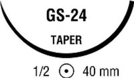 Suture with Needle Absorbable Uncoated Undyed Suture Plain Gut Size 2 - 0 30 Inch Suture 1-Needle 48 mm Length 1/2 Circle Taper Point Needle