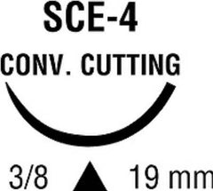 Suture with Needle Monosof~Dermalon Nonabsorbable Uncoated Blue Suture Monofilament Nylon Size 5 - 0 18 Inch Suture 1-Needle 19 mm Length 3/8 Circle Conventional Cutting Needle