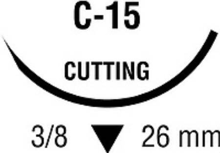 Covidien Suture with Needle Ti•Cron™ Nonabsorbable Coated Blue Suture Braided Polyester Size 2 - 0 30 Inch Suture 1-Needle 26 mm Length 3/8 Circle Reverse Cutting Needle