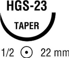 Suture with Needle Ti•Cron Nonabsorbable Coated Blue Suture Braided Polyester Size 1 30 Inch Suture 1-Needle 22 mm Length 1/2 Circle Taper Point Needle