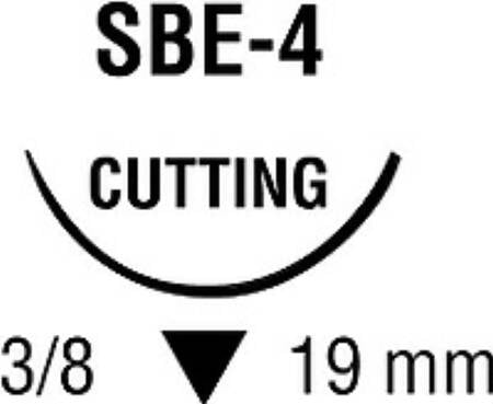 Suture with Needle Novafil Nonabsorbable Uncoated Blue Suture Monofilament Polybutester Size 4 - 0 18 Inch Suture 1-Needle 19 mm Length 3/8 Circle Reverse Cutting Needle