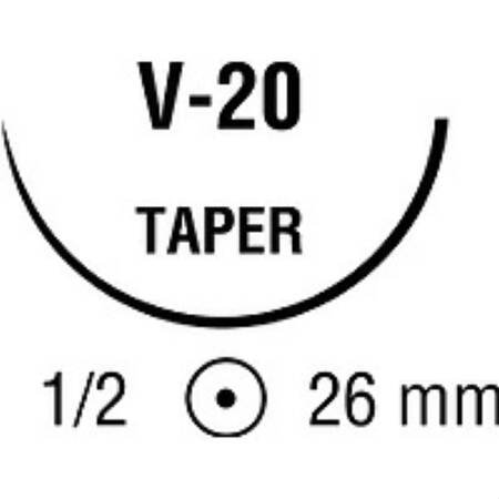 Covidien Suture with Needle Absorbable Uncoated Undyed Suture Chromic Gut Size 2 - 0 30 Inch Suture 1-Needle 26 mm Length 1/2 Circle Taper Point Needle