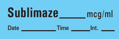 Precision Dynamics Drug Label Timemed Anesthesia Label Tape Sublimaze_mcg/mL Date_Time_Int_ Blue 1/2 X 1-1/2 Inch - M-251887-2172 - Roll of 1