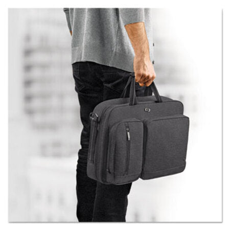 Solo Urban Hybrid Briefcase, 15.6", 16 3/4" x 4" x 12", Gray