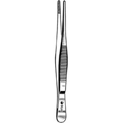 V. Mueller Ear Forceps V. Mueller® House 2-7/8 Inch Length Surgical Grade Stainless Steel NonSterile NonLocking Finger Ring Handle Straight Delicate 2.7 mm Oval Cups - M-821435-2135 - Each