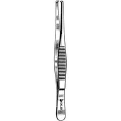 V. Mueller Hemostatic Forceps Halsted-Mosquito 5 Inch Length Surgical Grade Stainless Steel NonSterile NonLocking Thumb Handle Straight Serrated Tips with 1 X 2 Teeth - M-1074395-2410 - Each