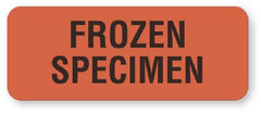 United Ad Label Pre-Printed Label UAL™ Laboratory Use Red Fluorescent Paper Frozen Specimen Black Quality Control Label 7/8 X 2-1/4 Inch - M-382198-1607 - Roll of 1