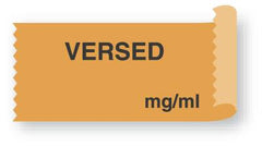 Drug Label UAL Anesthesia Label Tape Versed mg/mL Orange 1/2 X 1 Inch