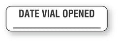 United Ad Label Pre-Printed / Write On Label Communication Fill In White Fluorescent Paper Date Vial Opened Black Quality Control Label 1-1/4 X 5/16 Inch - M-515707-4318 - Roll of 1