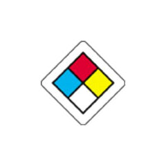United Ad Label Pre-Printed Label UAL™ Warning Label Blue, Red. White, Yellow Paper Chemical Hazard Symbol Color Block Caution 7/8 X 7/8 Inch - M-515058-1460 - Pack of 1