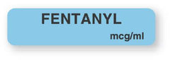 United Ad Label Drug Label UAL™ Anesthesia Label Fentanyl mcg_mL Light Blue 5/16 X 1-1/4 Inch - M-382152-2845 - Roll of 1