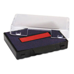 Identity Group T5440 Dater Replacement Ink Pad, 1 1/8 x 2, Blue/Red