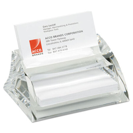 Swingline® Stratus Acrylic Business Card Holder, Holds 40 3 1/2 x 2 Cards, Clear