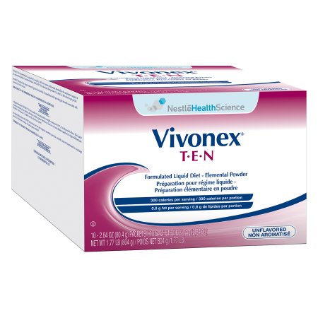 Nestle Healthcare Nutrition Elemental Oral Supplement / Tube Feeding Formula Vivonex® T.E.N Unflavored 2.84 oz. Individual Packet Powder