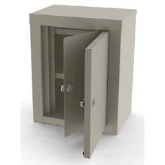 UMF Medical Narcotic Cabinet Wall Mount Steel 2 Shelves Double Key Lock With 2 Keys