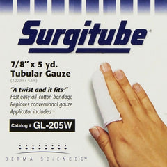 Derma Sciences Tubular Retainer Dressing Surgitube® Cotton 7/8 Inch X 5 Yard Size 2 White Large Finger / Toe NonSterile