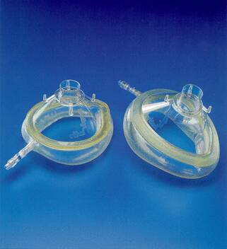Vyaire Medical Anesthesia Mask Elongated Style Adult Size 5 Hook Ring