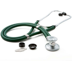 American Diagnostic Corp Sprague Stethoscope Adscope® Green 2-Tube 22 Inch Tube Double-Sided Chestpiece