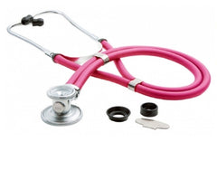American Diagnostic Corp Sprague Stethoscope Adscope® Pink 2-Tube 22 Inch Tube Double-Sided Chestpiece