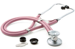 American Diagnostic Corp Sprague Stethoscope Adscope® Pink 2-Tube 22 Inch Tube Double-Sided Chestpiece