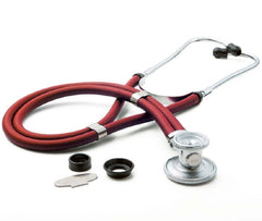American Diagnostic Corp Sprague Stethoscope Adscope® Red 2-Tube 22 Inch Tube Double-Sided Chestpiece