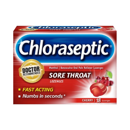 Procter & Gamble Sore Throat Relief Chloraseptic® 1.4% Strength Lozenge 18 per Box