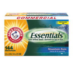 Hammer™ Essentials Dryer Sheets, Mountain Rain, 144 Sheets/Box, 6 Boxes/Carton