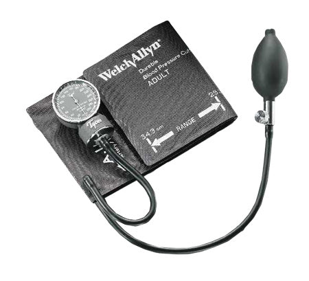 Welch Allyn Aneroid Sphygmomanometer with Cuff Welch Allyn™ 2-Tube Pocket Size Hand Held Adult Size 12 Cuff