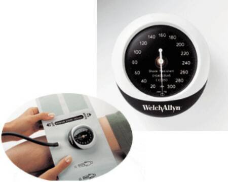 Welch Allyn Aneroid Sphygmomanometer with Cuff DuraShock® 1-Tube Pocket Size Hand Held Small Adult / Child Size 9 Cuff