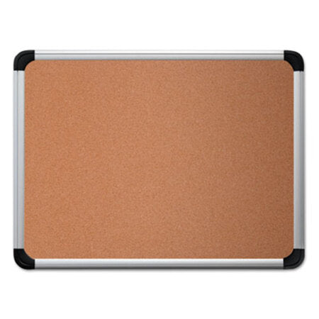 Universal® Cork Board with Aluminum Frame, 36 x 24, Natural, Silver Frame