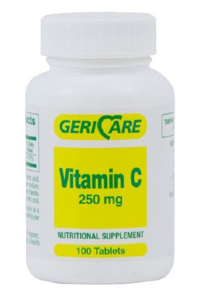 Vitamin C Supplement Ascorbic Acid 250 mg Strength Tablet 100 Per Bottle