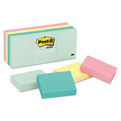 Post-it® Notes Original Pads in Marseille Colors, 1 3/8 x 1 7/8, 100-Sheet, 12/Pack