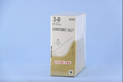 Suture with Needle Absorbable Uncoated Undyed Suture Chromic Gut Size 3 - 0 27 Inch Suture 1-Needle 60 mm Length Straight Conventional Cutting Needle